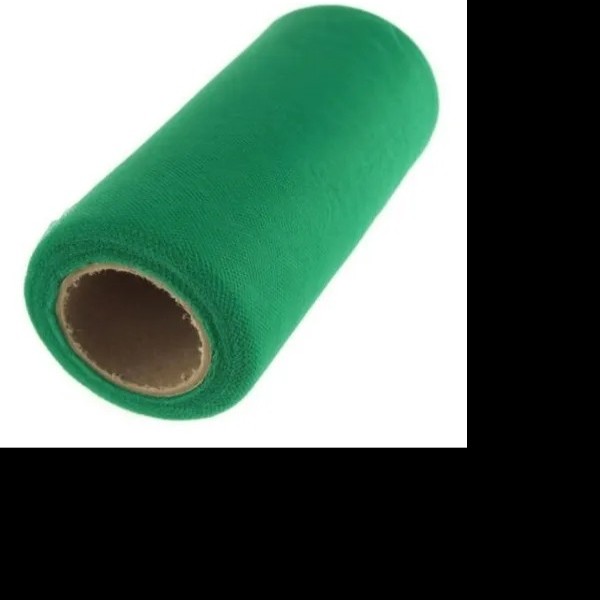 TULLE LISO ROLLO 15X22.86M. VERDE BANDERA